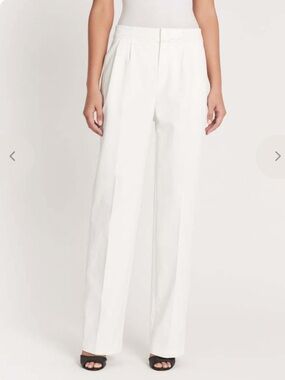 FRAME DENIM
SCALLOP SOFT TROUSER PANT - OFF WHITE NWT 00